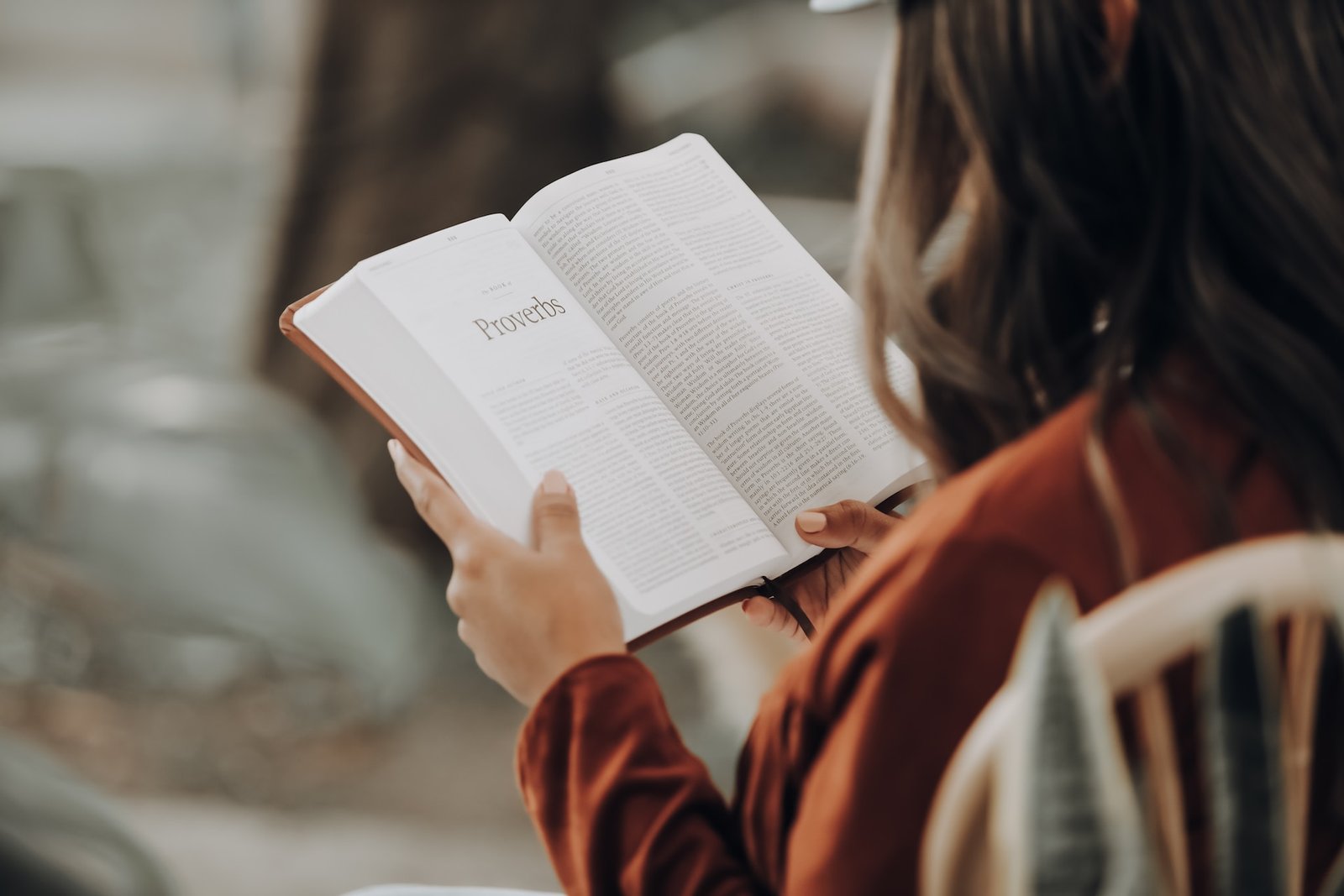 Woman reading a book